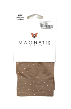 Ponožky Magnetis Kropki Lycra 20 den černo-růžová univerzální