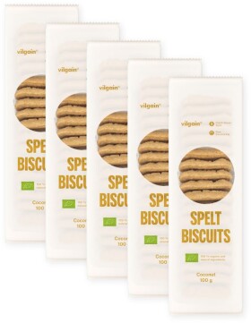 Vilgain Špaldové sušenky BIO – 5× kokos 100 g