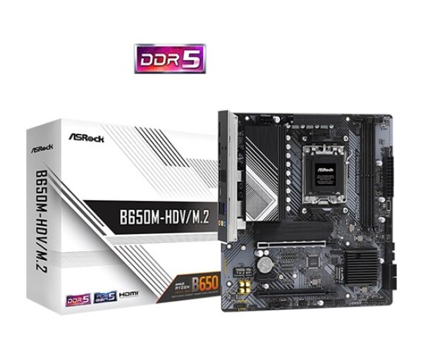 ASRock MB Sc AM5 B650M-HDV/M.2, AMD B650, 2xDDR5, 1xDP, 1xHDMI, mATX EDF_380896