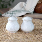 Chic Antique Solnička a pepřenka Provence – set 2 ks, bílá barva, porcelán