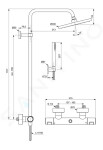 IDEAL STANDARD - CeraTherm Sprchový set T25 s termostatem, 300 mm, 1 proud, černá BC748XG