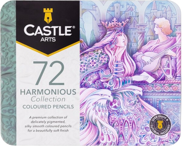 Castle art supplies Castle art supplies, Harmonious, sada pastelek v jemných odstínech, 72 ks