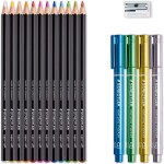 Staedtler Staedtler, 61 149C, Design Journey, Black & White, sada super soft pastelek s popisovači, 17 ks