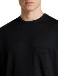 Unisex merino triko dlouhý rukáv ICEBREAKER Unisex Merino 150 LS Pocket Tee, Black velikost: M
