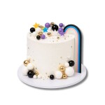 Dortisimo Zápich do dortu Růžovo-modrá duha s hvězdami a koulemi (26 ks)