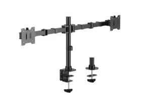 Equip černá / Stolní držák pro dva monitory / 17-35" / 20 kg na monitor / VESA 100x100 / 360° (650177)