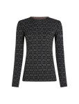 ICEBREAKER Wmns Merino 260 Tech Vertex LS Crewe AlpGeo, Black/Snow/J (vzorek) velikost: S