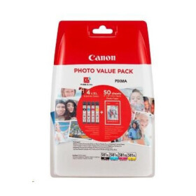 Canon CARTRIDGE CLI-581XL BK/C/M/Y fotopapír PP-201 pro PIXMA TS615x, TS625x, TS635x, TS815x (400 str.) - originální EDF_1050603