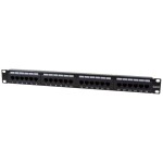 Intellinet 24-Port Cat6a Patchpanel geschirmt 1HE Kabeleinführung 90° abgewinkelt schwarz 24 portů patch panel 483 mm (1