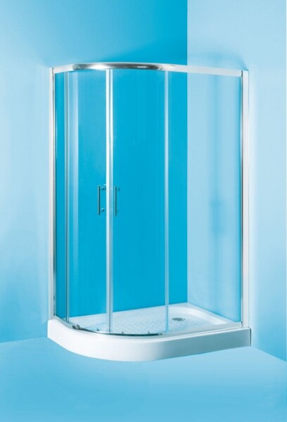 OLSEN SPA - Sprchový asymetrický kout s vaničkou IBIZA II - Barva rámu - Chrom/Leštěný hliník (ALU), Rozměr A - 120, Rozměr B - 80, Směr zavírání - Levé (SX), Výplň - Čiré bezpečnostní sklo - 5 mm OLBIBI212L