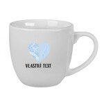 Personalizovaný keramický hrníček 400 ml - Dvě místa, jedno srdce
