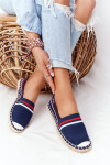 Espadrilky Na Pletené Podrážce Big Star HH274483 Tmavě Modre 37