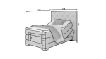 Boxspring Clover 90 Rozměr: 90 x 200 cm, látka: Monolith 84