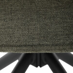 Židle jídelní a konferenční, zelená látka, černé kovové nohy, otočný mechanismus