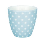 GREEN GATE Mini latte cup Dotty Pale Blue 130 ml, modrá barva, porcelán