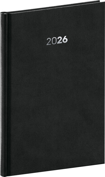 Týdenní diář 2026 NOTIQUE A5 - Balakon černý, 15 x 21 cm