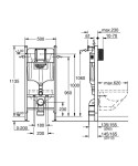 GROHE - Solido Předstěnová instalace pro závěsné WC, výška 1,13 m 36497000