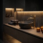 REA - Umyvadlová baterie Venti Gold vysoká REA-B9781