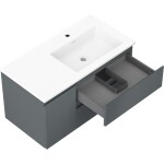 MEXEN/S - Orio koupelnová skříňka 90 cm s umyvadlem Otis pravá, 2S, 1D, grafit mat/bílá mat 91A13-09047-3-BBFFF66-W18P01