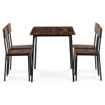 Jídelní set s 4 židlemi, 110x70x76cm, mdf, old wood, AUT-O2155 OLW2