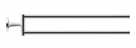 DURAVIT - Starck T Držák ručníků dvojitý otočný, délka 47 cm, chrom 0099411000
