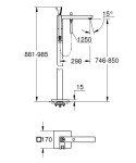 GROHE - Eurocube Joy Vanová baterie na podlahu, s otočným výtokem, chrom 23667001