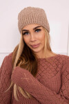 Fleecová čepice Anna K238 tmavě béžová UNI