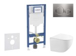 GEBERIT - Duofix Set předstěnové instalace, kompaktního klozetu Gaia a sedátka softclose, tlačítko Sigma20, nerez SANI11CA6104B