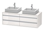 DURAVIT - Ketho Umyvadlová skříňka 50x140x55 cm, 4 zásuvky, lesklá bílá KT6657B2222