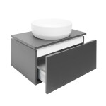Koupelnová skříňka s krycí deskou SAT Feel 60x30x46 cm antracit mat SATFEEL60ANTD SATFEEL60ANTD