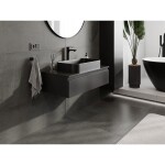 MEXEN/S - Orio koupelnová skříňka pod umyvadlo 90 cm s deskou, 1 šuplík, černá mat 91A10-09023-1-BFC71