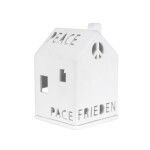 Räder Porcelánový svícen domeček Peace, bílá barva, porcelán
