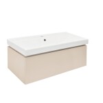 Koupelnová skříňka s umyvadlem SAT Feel 100x30x46 cm pískově béžová mat SATFEEL100BEU1 SATFEEL100BEU1