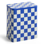 HAY Plechová dóza Tin Large Blue/Off-white, modrá barva, kov