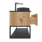Koupelnová skříňka s umyvadlem a žulovou krycí deskou SAT B-Way 79x30x45 cm dub BWAY80OAKZFUB BWAY80OAKZFUB
