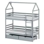 Posteľ Domček Alex 90x200 grey