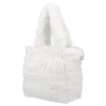 Stylová dámská plyšová kabelka do ruky Arianda, bílá