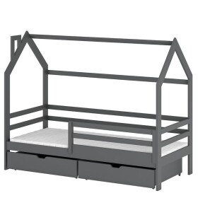 Posteľ Domček Lila 90x200 graphite