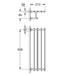 GROHE - Essentials Cube Držák na osušky, chrom 40512001