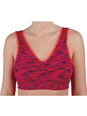 EVONA a.s. Dámská sportovní podprsenka FLO oranžová/melír - PODPR.FLO ORANŽOVÁ/MELÍR L/XL