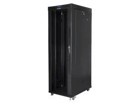 Lanberg FF01 černá / Stojanový rozvaděč / 19" / Šířka 800 mm / Hloubka 1000 mm / 42U / LCD panel / nosnost 1200 kg (FF01-8042-12BL)