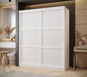 Šatní skříň Abi Zaluzja Rozměry: 150 cm, Barva korpusu + barva dveří: Bílá + Bílá
