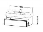 DURAVIT - Ketho Umyvadlová skříňka 41x120x46 cm, 1 zásuvka, lesklá bílá KT669202222