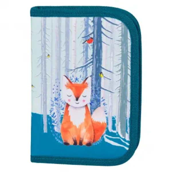 BAAGL Školní penál klasik dvě chlopně Liška (A-31453)