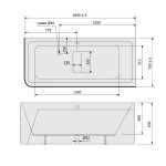 POLYSAN - MARLENE CURVE R MONOLITH obdélníková vana 165x75x63cm, bílá 72403MCR