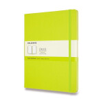Zápisník Moleskine - tvrdé desky, XL, čistý - limetka