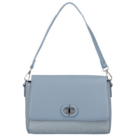 Elegantní dámská koženková kabelka na rameno Ciri, světle modrá
