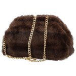 Stylová dámská plyšová crossbody kabelka Bateia, coffee