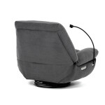 Polohovací křeslo, elektrické zabudované ovládání, šedá, látka, TV-7089 GREY2