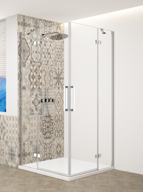 GELCO - TRINITY CHROM obdélníkový kout 1100x1200 rohový vstup, čiré sklo, GT2211-12C-CH GT2211-12C-CH